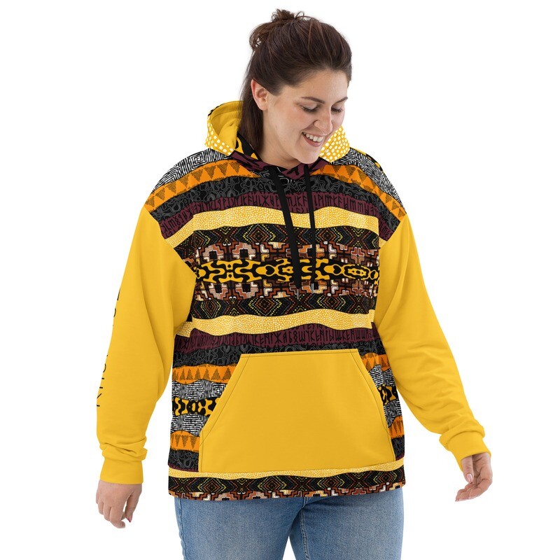 Unisex Hoodie Afro Print Design #9.1