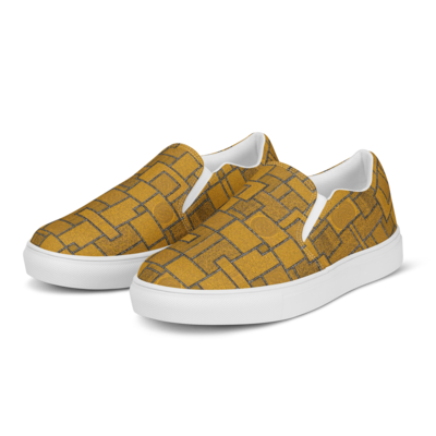 Women&#39;s Slip On Canvas Shoes Full Cover Afro Patchwork Print Design 3