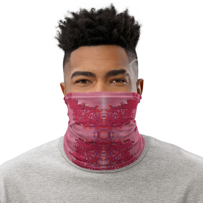 Neck Gaiter Viva Magenta Abstract Print Design #22.1 Metaverse