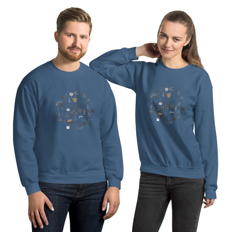 Unisex Illustrated Christmas Sweatshirt