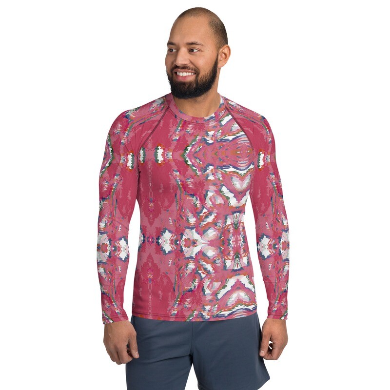 Men&#39;s Rash Guard Viva Magenta Texture 39 Metaverse