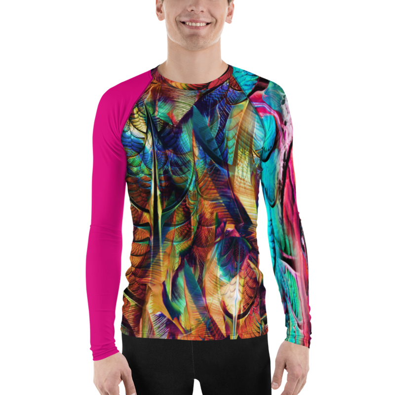 Men’s Rash Guard Long Sleeved Abstract Print #2