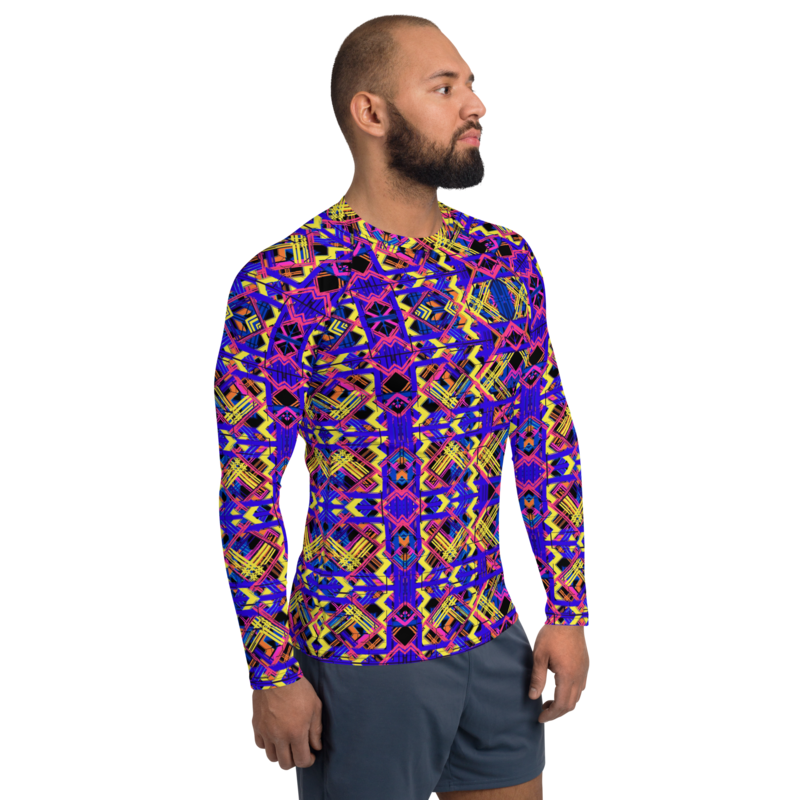 Men’s Rash Guard Long Sleeved Abstract Print #5