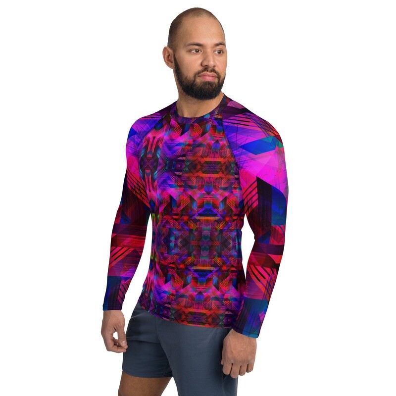 Men’s Rash Guard Long Sleeved Abstract Print #6