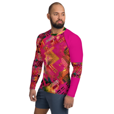 Men’s Rash Guard Long Sleeved Abstract Print #7