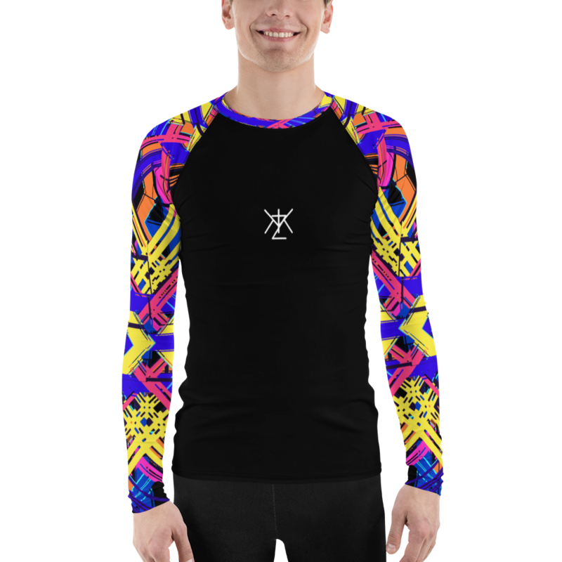 Men’s Rash Guard Long Sleeved Abstract Print #10