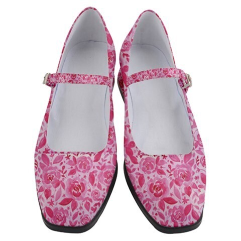 Women's Mary Jane Floral Barbie Pink
