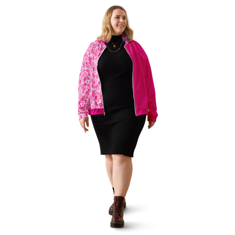 Unisex Bomber Jacket and Barbie Pink and Floral 2