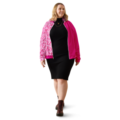 Unisex Bomber Jacket and Barbie Pink and Floral 2