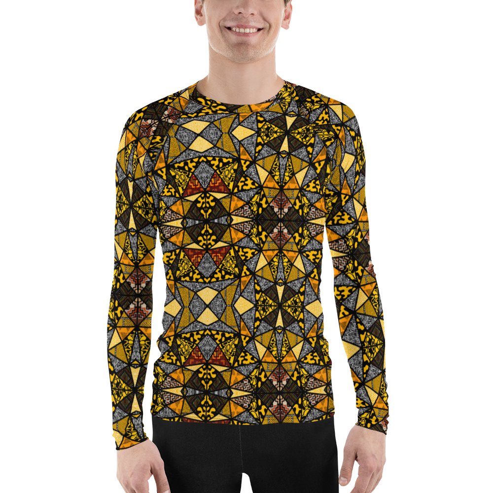 Men’s Rash Guard Long Sleeved Abstract Print #8
