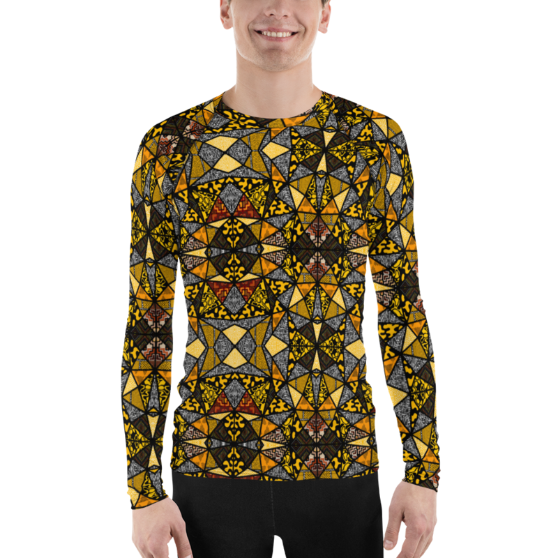Men’s Rash Guard Long Sleeved Abstract Print #8
