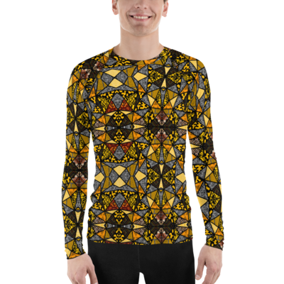 Men’s Rash Guard Long Sleeved Abstract Print #8
