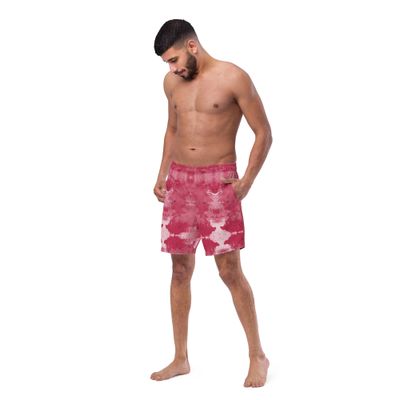 Men’s Recycled Swim Trunks Viva Magenta Texture #37 Mataverse