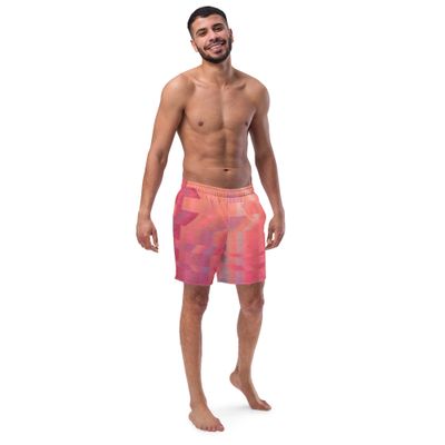 Men’s Recycled Swim Trunks Viva Magenta Texture #2 Mataverse