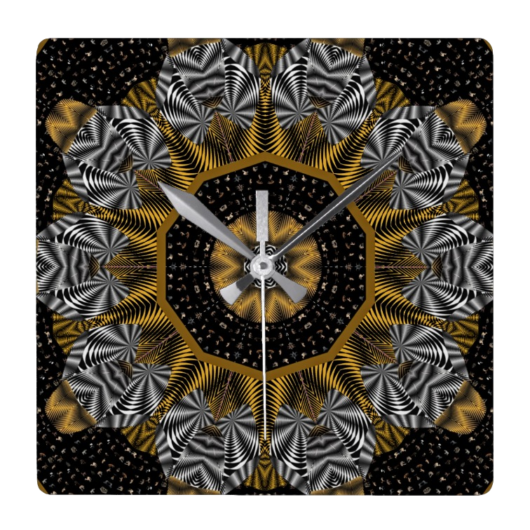 Cap and Shoe print design wall clock - Square