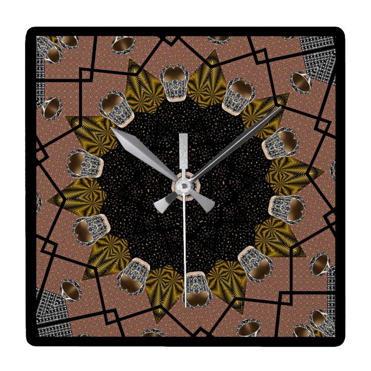 Shoe print design wall clock - Square