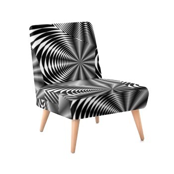 Occasional Chair - Black &amp; White Zebra Print