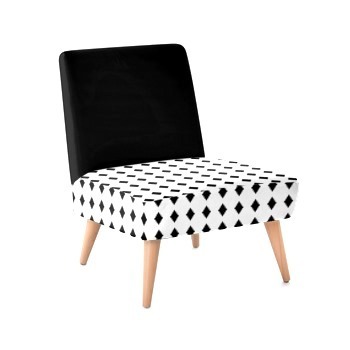 Occasional Chair - Black Diamonds Print Design