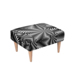 Footstool Black &amp; White Zebra Print