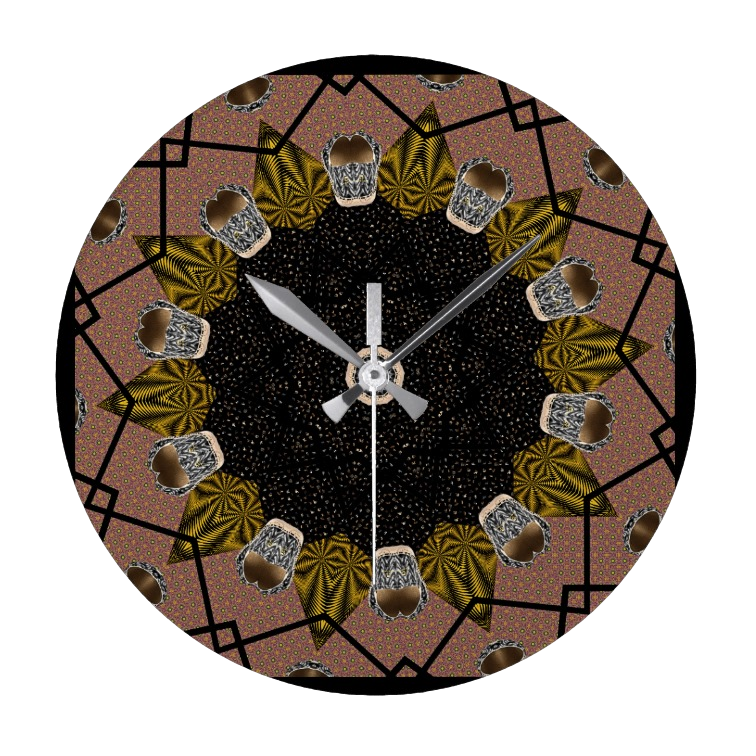 Shoe print design wall clock - Round