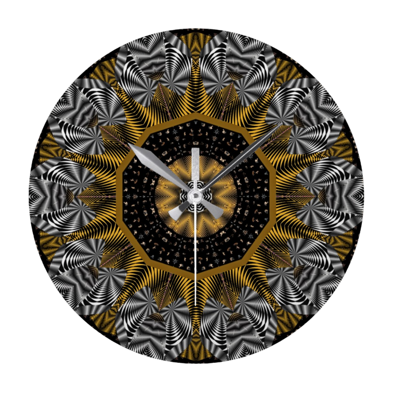 Cap and Shoe print design wall clock - Round