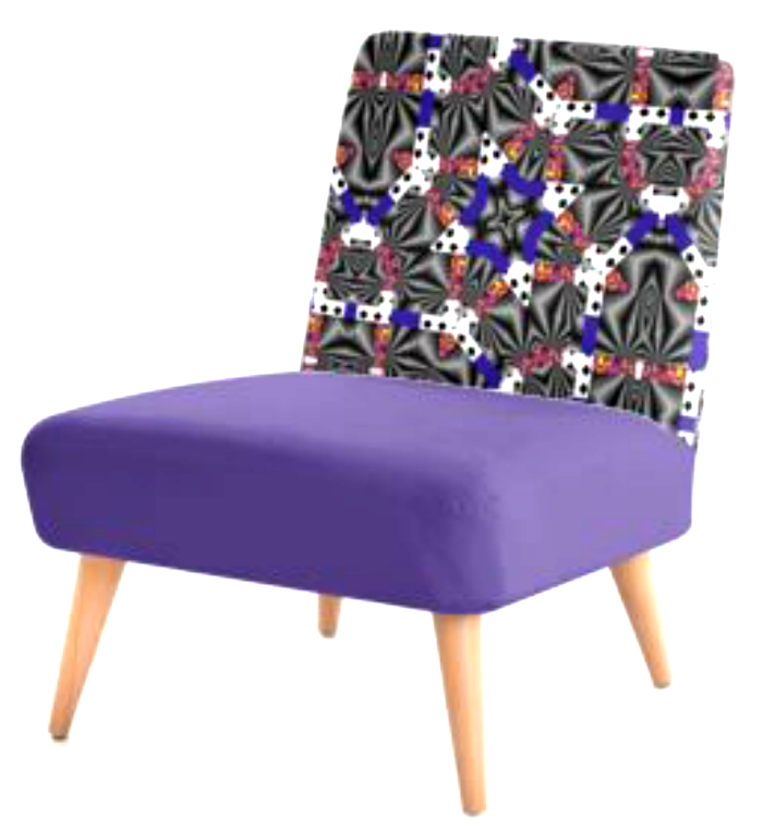OCCASIONAL CHAIR - ULTRA VIOLET PRINT DESIGN