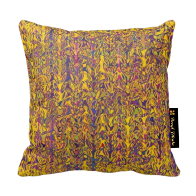 Cushion Yellow &amp; Brown Gradient Print Design