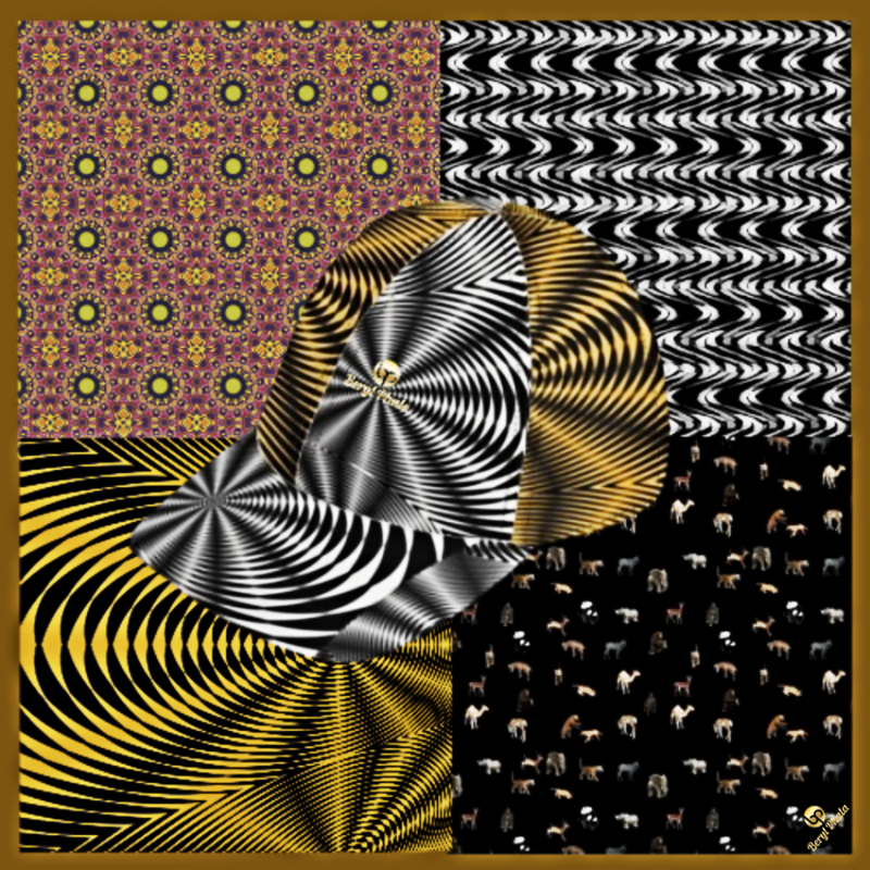 Multi Print with Cap Scarf