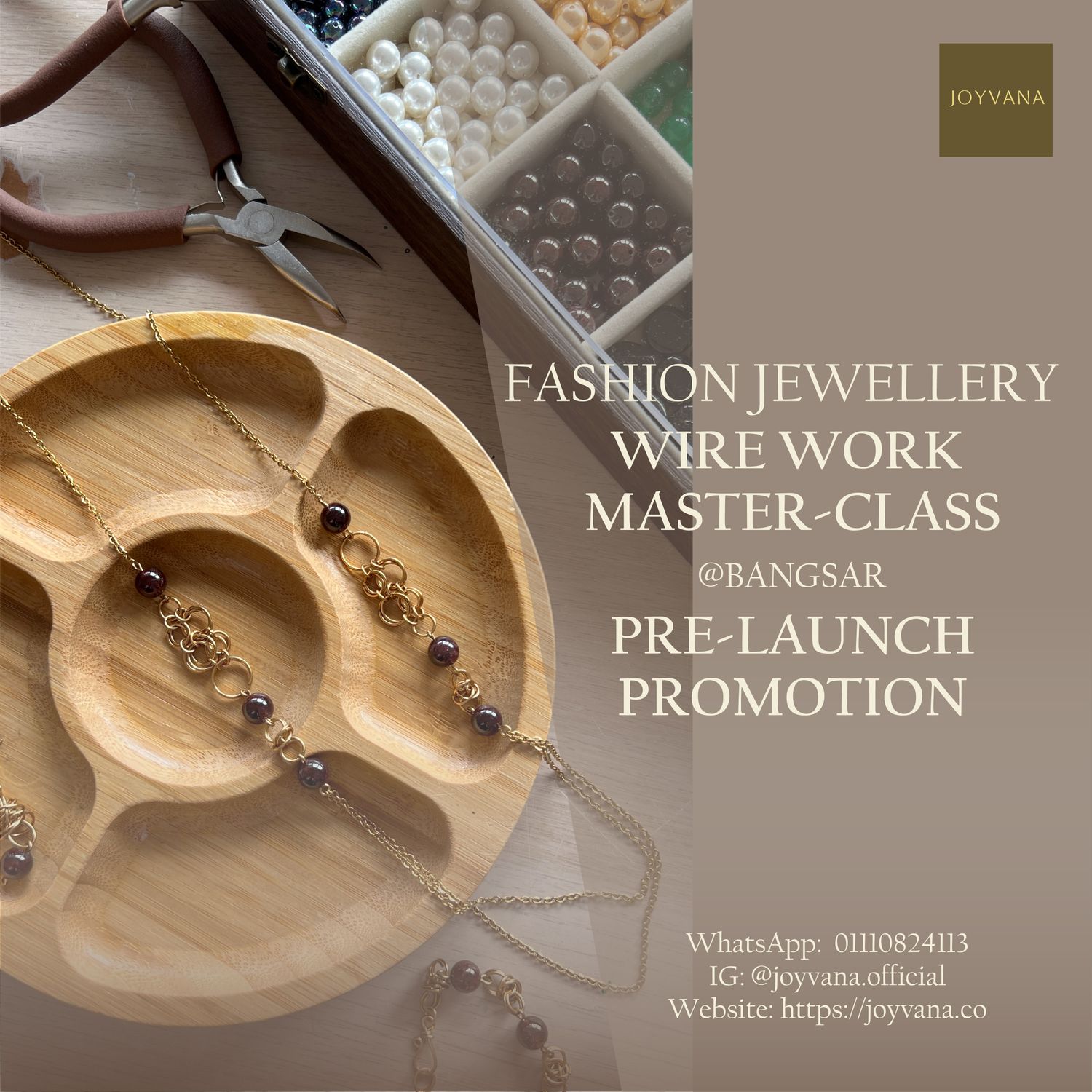 Pre-Launch Promo&#39;2024 till November Limited 10 Pax-  Jewellery Wire Work Master-Class in Bangsar