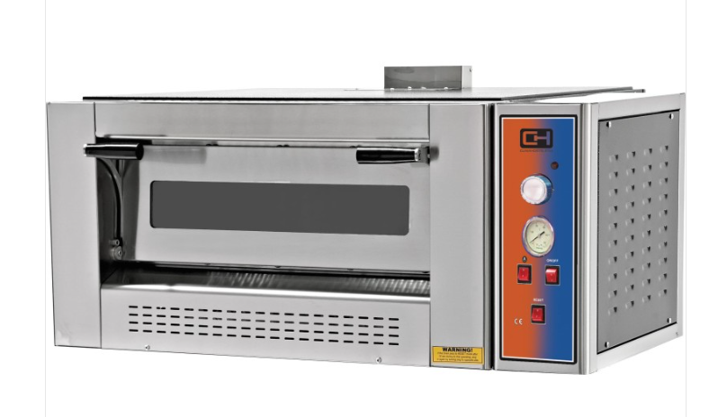 Horno a gas de 4 pizzas de 30 cm.