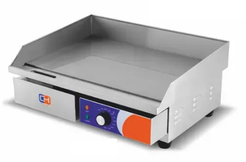 Plancha eléctrica de 55 cm de acero rectificado.