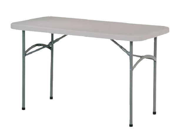 Mesa de catering rectangular.