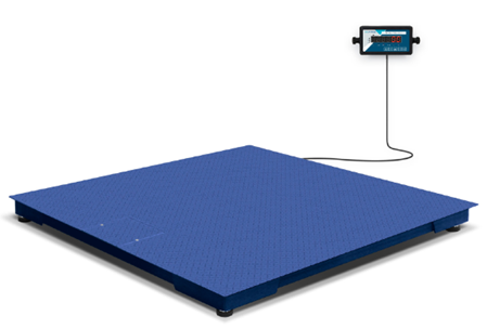 Báscula de suelo con indicador de 800x800 mm y 600 Kg.