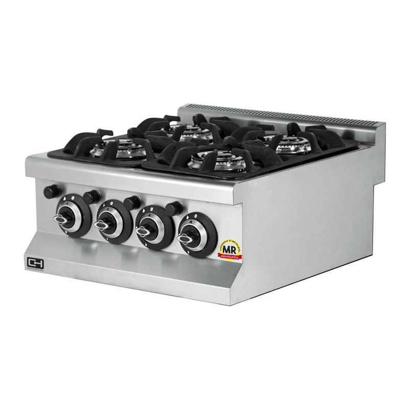 Cocina a gas de 4 fuegos de sobremesa.