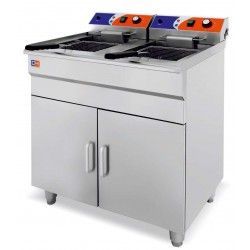 Freidora eléctrica de 12+12 L de mueble.