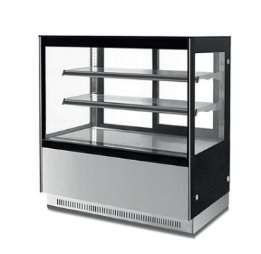 Vitrina refrigerada de 1200 mm pastelera cuadrada.