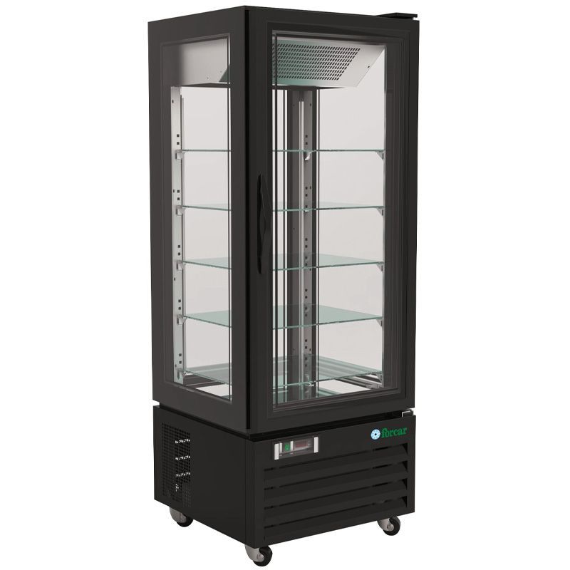 Expositor refrigerado de 5 estantes de cristal.