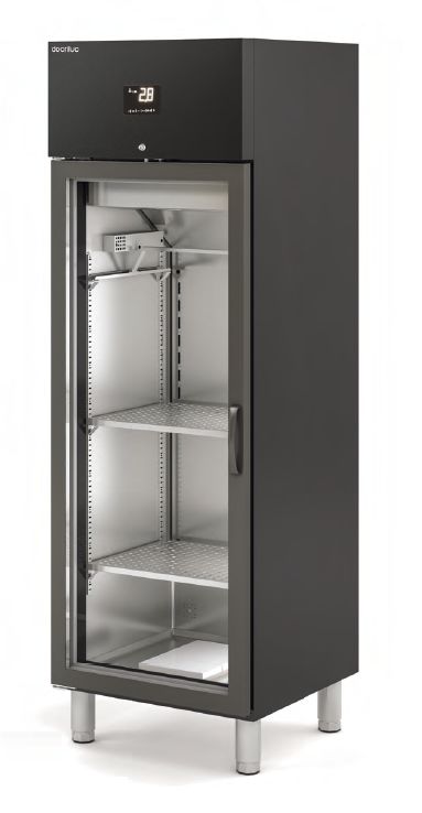 Expositor de maduración de 1 puerta en negro.