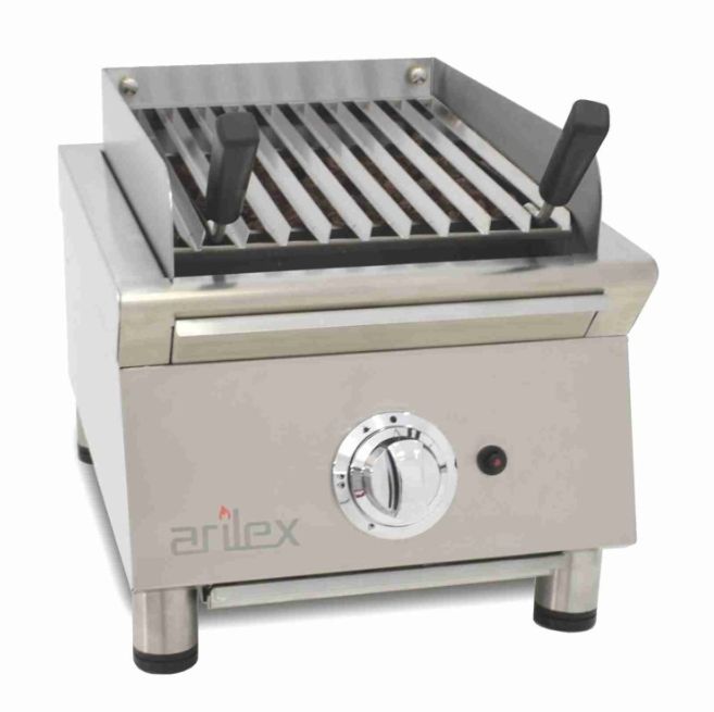 Barbacoa a gas con piedra volcánica. 40.