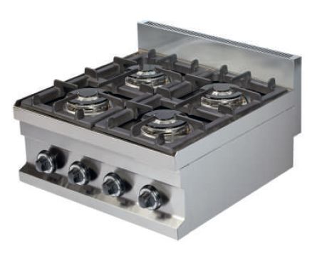 Cocina a gas de 4 fuegos de sobremesa.