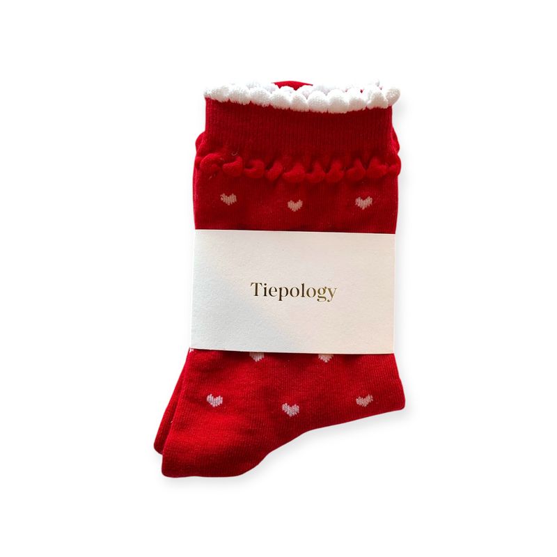 Always Lovely Casual Socks red/white