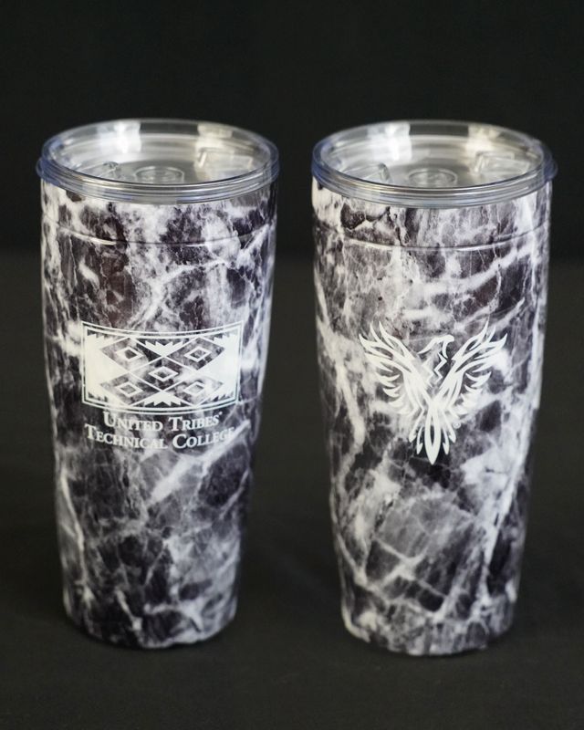 UTTC BLK MARBLE TUMBLER - 20OZ