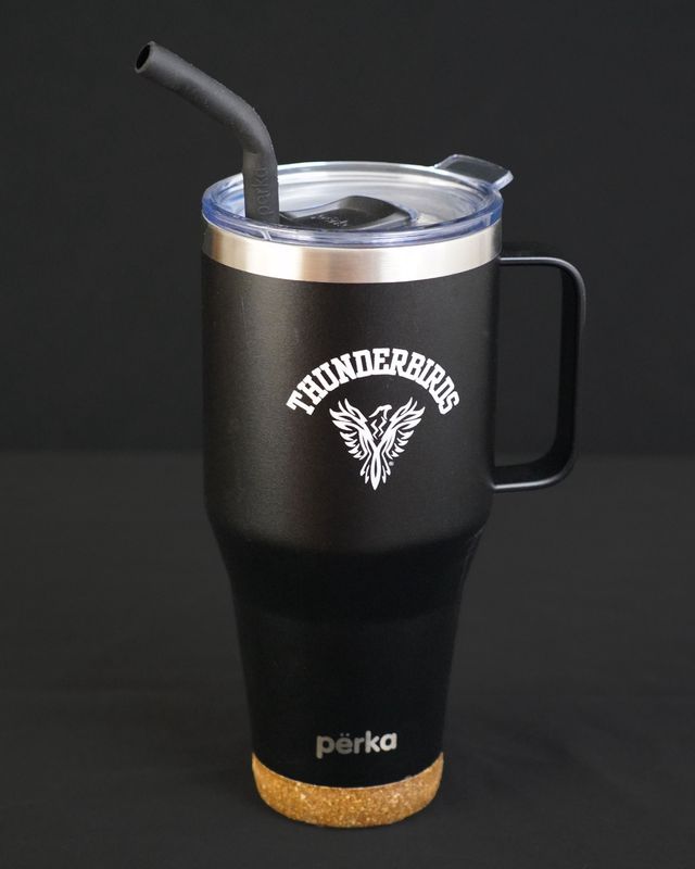 TBIRDS PERKA 40OZ. TRAVEL MUG - BLACK