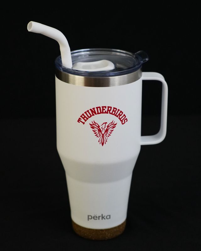 TBIRDS PERKA 40OZ. TRAVEL MUG - WHITE