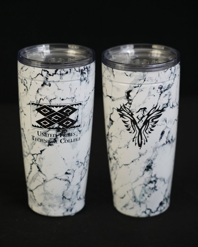 UTTC WHITE MARBLE TUMBLER - 20OZ