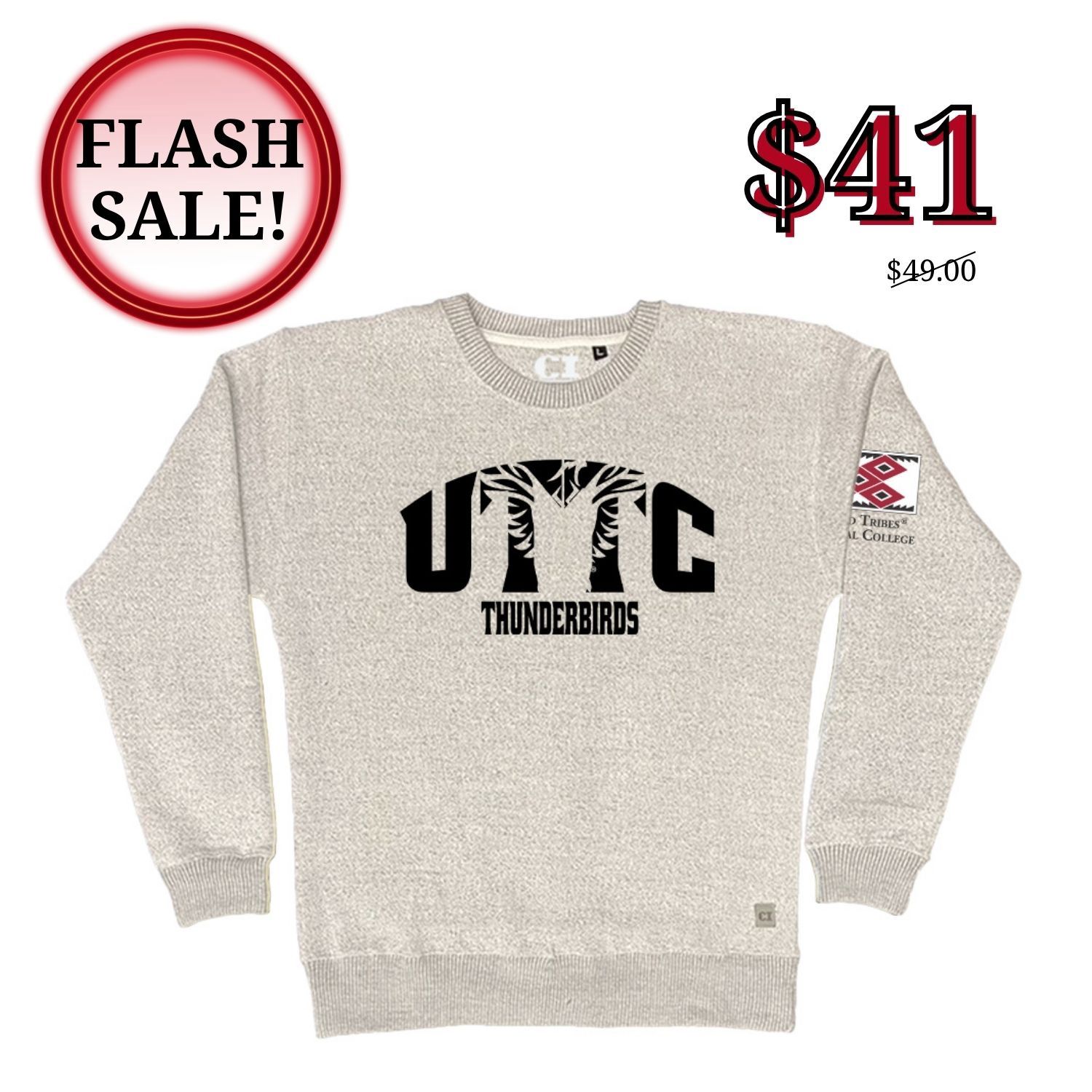 TBIRDS TROGON CREWNECK SWEATSHIRT - LT. GRAY
