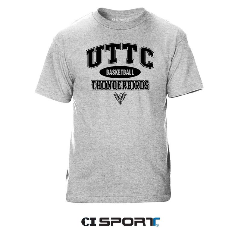 TBIRD COLOR ARCH BBALL TEE -GREY