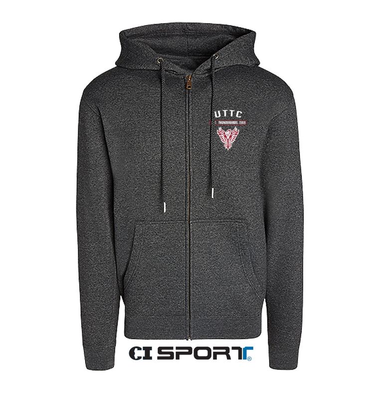 TBIRD TRONZO ZIP HOODIE -CHARCOAL HEATHER
