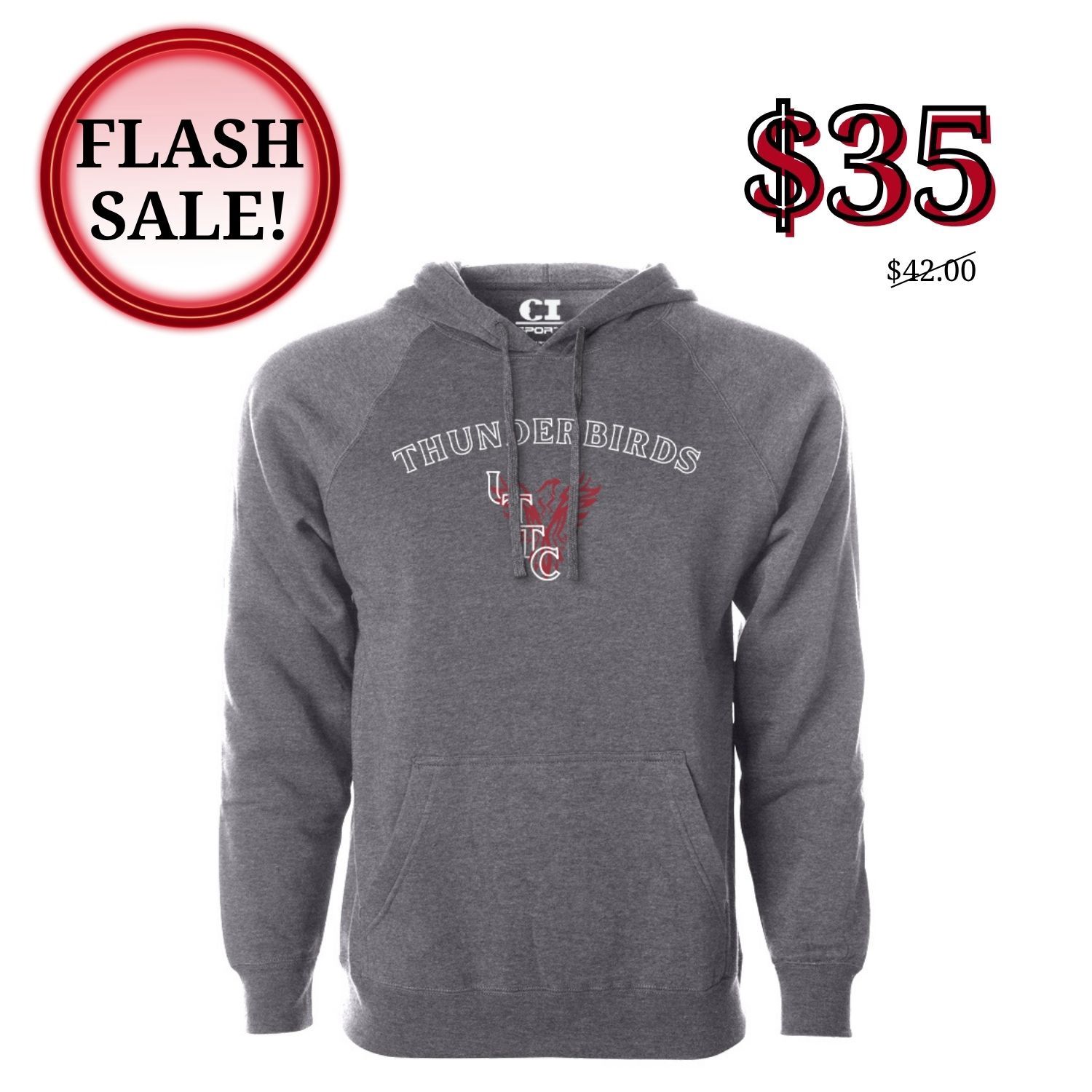 UTTC FLASH BOTTLE HOODIE - GRAY HTR