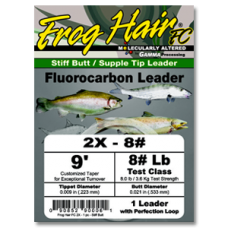 FROG HAIR FLOROCARBON STIFF BUTT TAPERED LEADER 9FT 